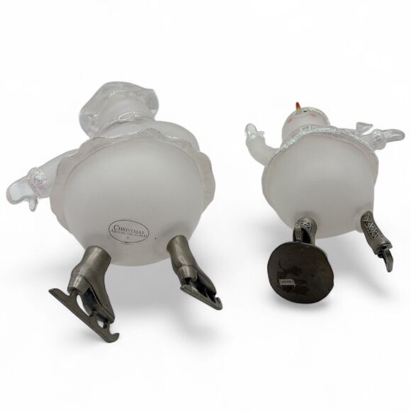 VTG House of Lloyd Christmas Around The World Skating Snowlady & Snowman - Picture 10 of 13